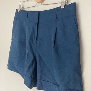 Ann Taylor Shorts Navy Lyocell Cotton